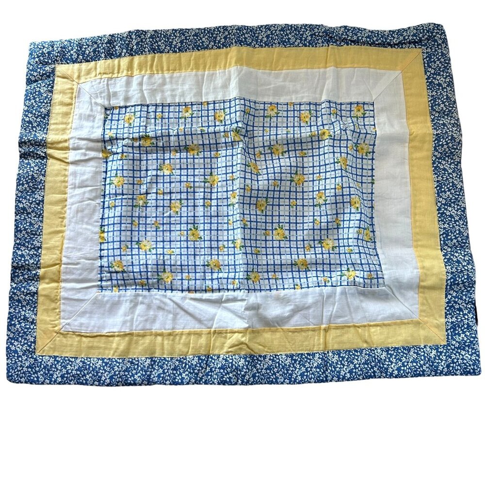 Sunham Heirloom Handcrafted‎ Patchwork Sham Sun Valley Hand Pieced Quilted 21x27